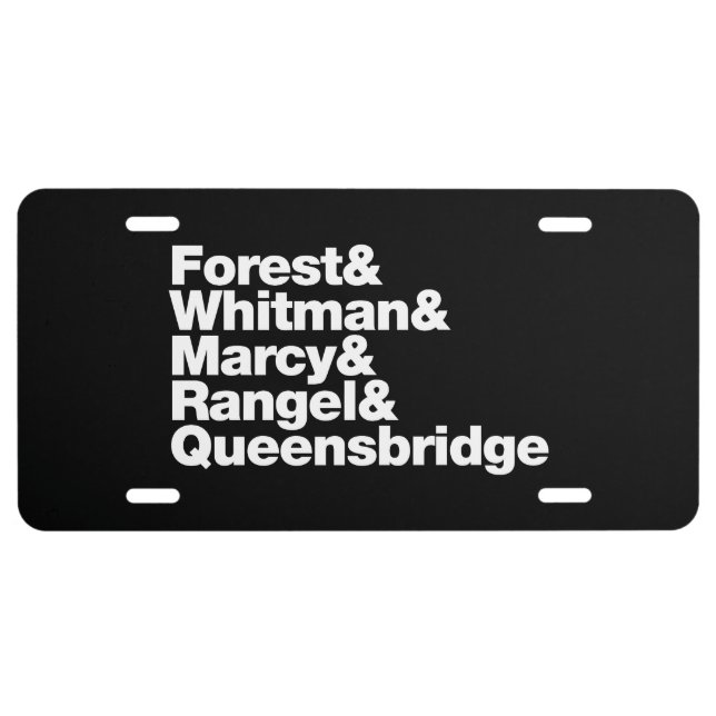 The Projects License Plate (Front)