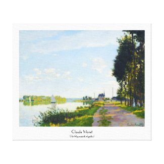The Promenade at Argenteuil  Claude Monet Canvas Print