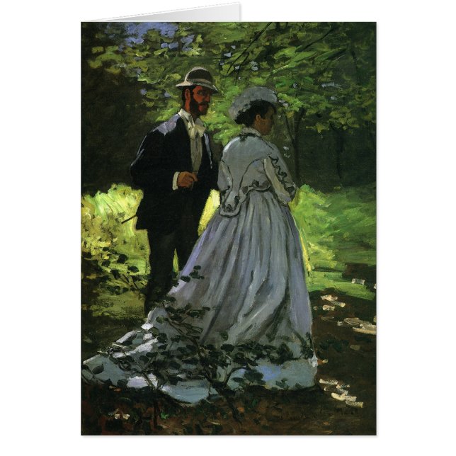 The Promenaders, aka The Strollers by Claude Monet Cards (Front)