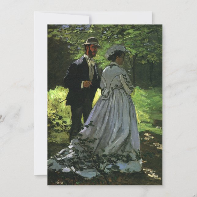The Promenaders, aka The Strollers by Claude Monet Invitation (Front)