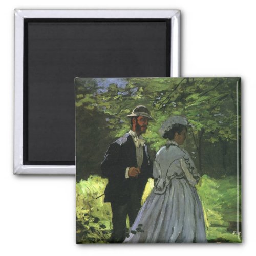 The Promenaders aka The Strollers by Claude Monet Magnet