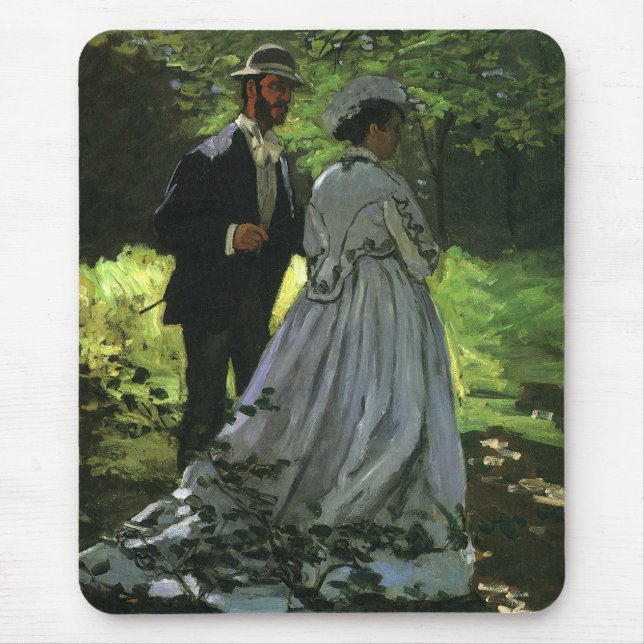 The Promenaders, aka The Strollers by Claude Monet Mouse Pad (Front)