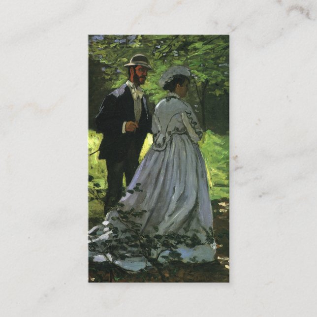 The Promenaders (The Strollers) by Monet Wedding Enclosure Card (Front)