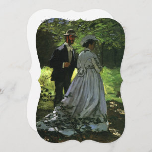 The Promenaders (The Strollers) by Monet Wedding Invitation