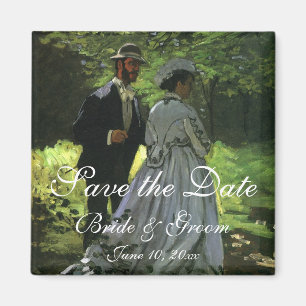 The Promenaders (The Strollers) by Monet Wedding Magnet