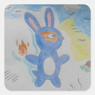 The Promethean Rabbit of the Dawn   Square Sticker