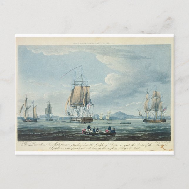 The Prometheus and the Melpomene in the Gulf of Ri Postcard (Front)