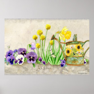 The Promise of Spring - Modern Watercolor Floral Poster