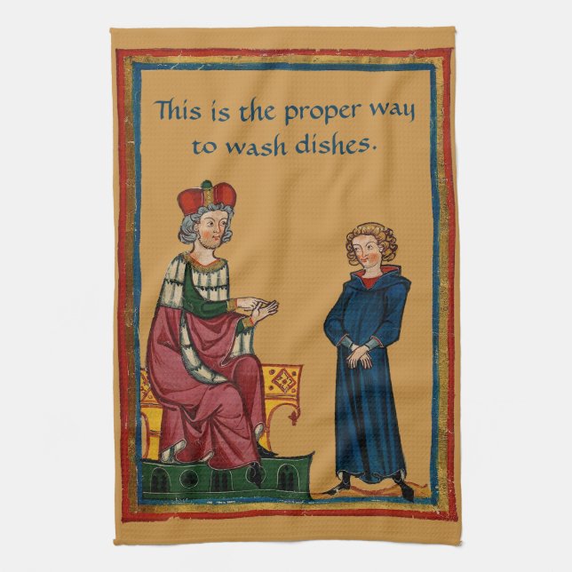 The proper way to wash dishes kitchen towel (Vertical)