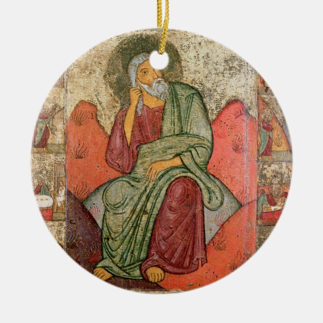 The Prophet Elijah, Pskov School (panel) Ceramic Ornament (Front)