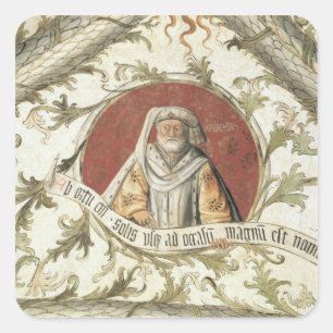 The Prophet Malachi, from the Loggia d'Annunciazio Square Sticker