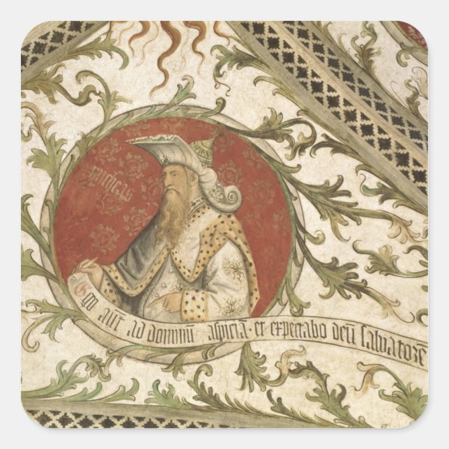The Prophet Micah, from the Loggia d'Annunciazione Square Sticker (Front)