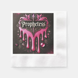 'The Prophetess' Coin Cocktail Napkins: Small Deta Napkins