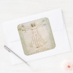 The Proportions of the human figure Square Sticker | Zazzle