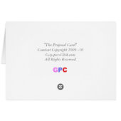 " The Proposal Card " (Back Horizontal)