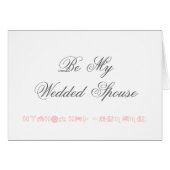 " The Proposal Card " (Front Horizontal)