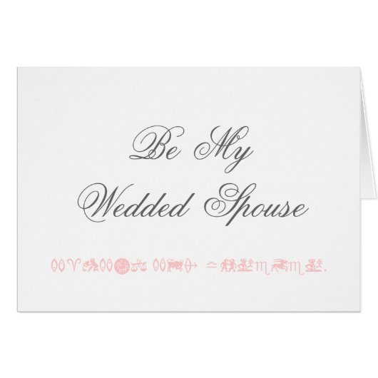 " The Proposal Card " (Front Horizontal)