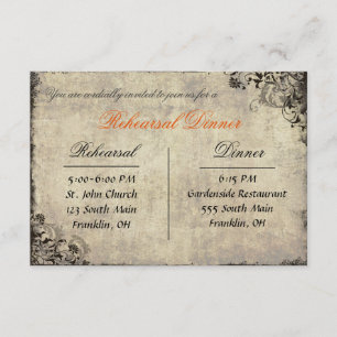 The Proposal Vintage Rehearsal Dinner Card