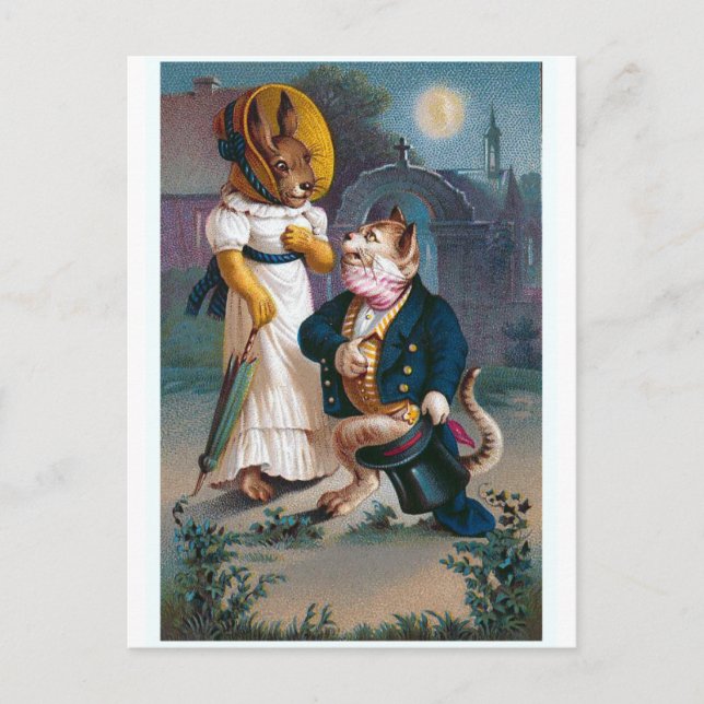 "The Proposal" Vintage Valentine Holiday Postcard (Front)
