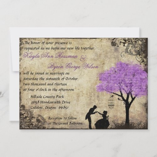 The Proposal Vintage Wedding Invitation.