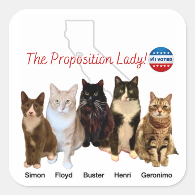 The Proposition Lady Sticker - With Kitties! (Front)