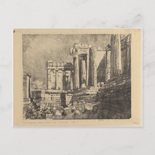 The Propylaea Athens Postcard