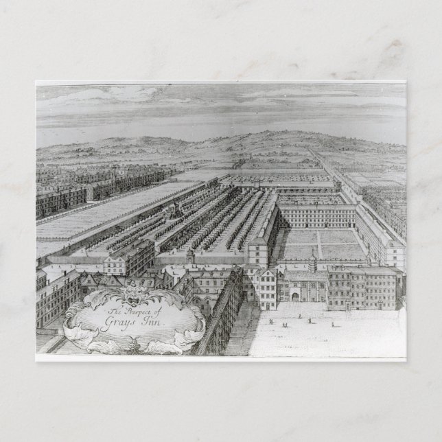 The Prospect of Grays Inn, 1720 Postcard (Front)