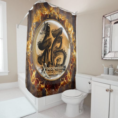 THE PROSPERITY CONNEXION  Art of Chinese Fengshui Shower Curtain