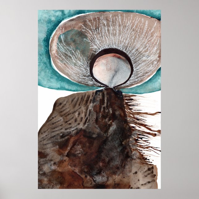 The Protector - Mixed Media Abstract Spirit Guide  Poster (Front)