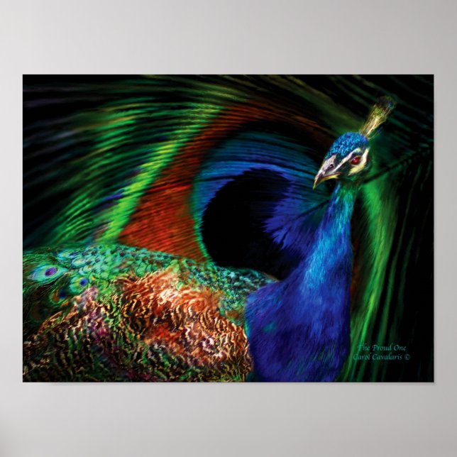 The Proud One Peacock Art Poster/Print Poster (Front)