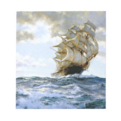 The Proud Ship Painting By Montague Dawson Notepad