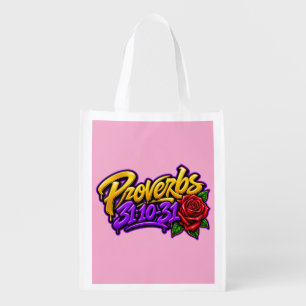 The Proverbs 31 Woman Grocery Bag