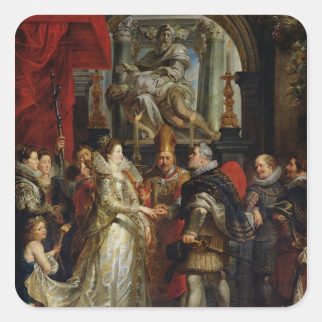 The Proxy Marriage Square Sticker (Front)