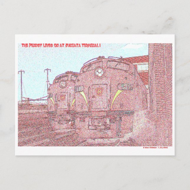 The PRR Lives on at Juniata Terminal Postcard (Front)