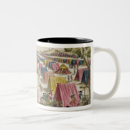 The Prussian Army Camp Drawn from Life on the Fie Two_Tone Coffee Mug