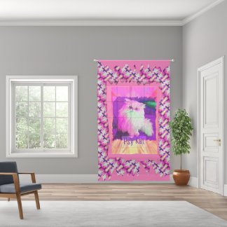 The PSY Kat / The Psychic Cat (by ACCI) Sheer Curtains
