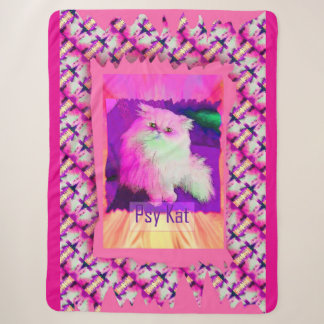 The PSY Kat / The Psychic Cat (by ACCI) Sherpa Blanket