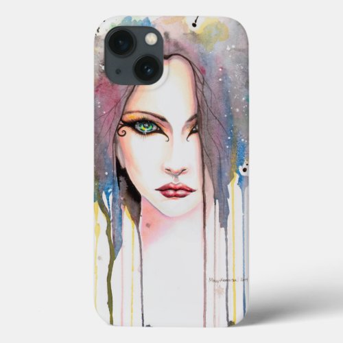 The Psychic Watercolor Modern Art Portrait iPhone 13 Case