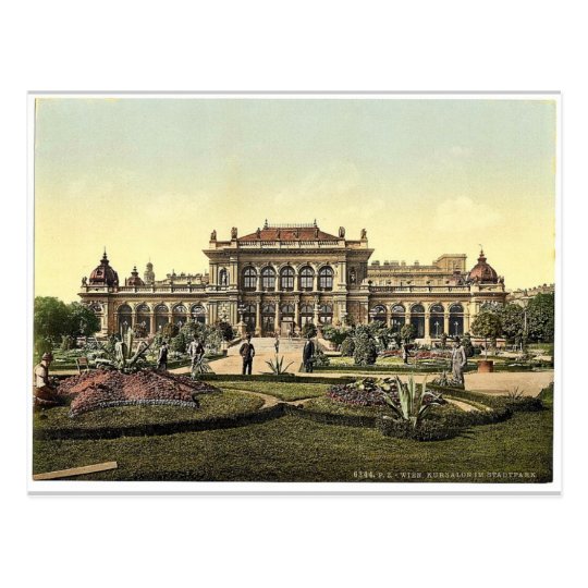 The public garden and casino, Vienna, Austro-Hunga Postcard