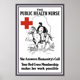 The Public Health Nurse -- Red Cross Poster