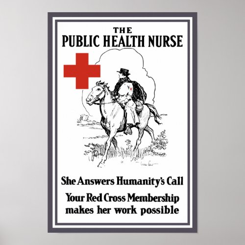 The Public Health Nurse __ Red Cross Poster