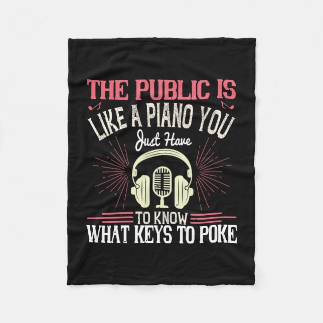 The Public Is Like A Piano Fleece Blanket (Front)