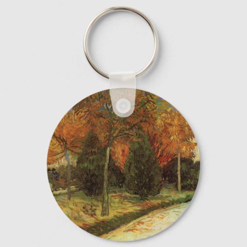 The Public Park at Arles by Vincent van Gogh Keychain