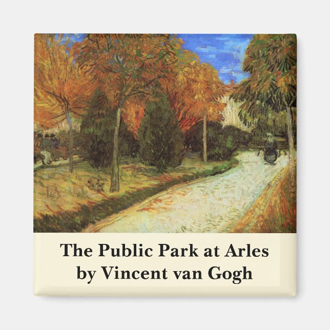 The Public Park at Arles by Vincent van Gogh Magnet (Front)