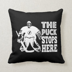 The Puck Stops Here Ice Hockey Goalie Pillow