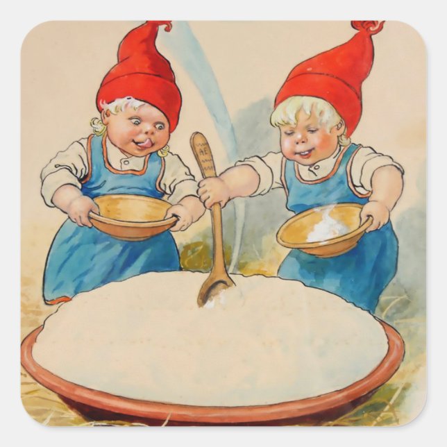 “The Pudding Bowl” by Jenny Nystrom Square Sticker (Front)