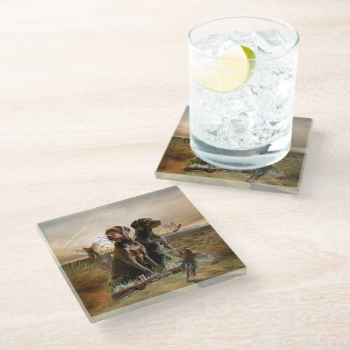 The Pudelpointer   Glass Coaster