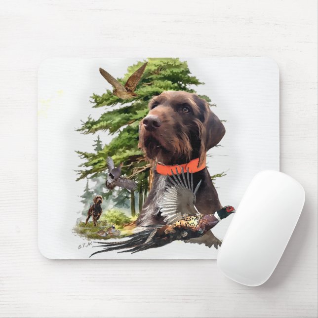 The Pudelpointer  Mouse Pad (With Mouse)