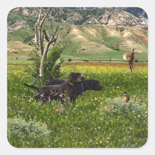 The Pudelpointer  Square Sticker (Front)