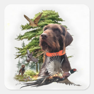 The Pudelpointer Square Sticker